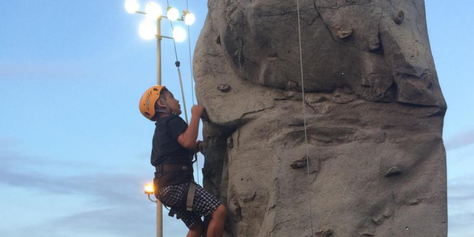 climbing rock wall